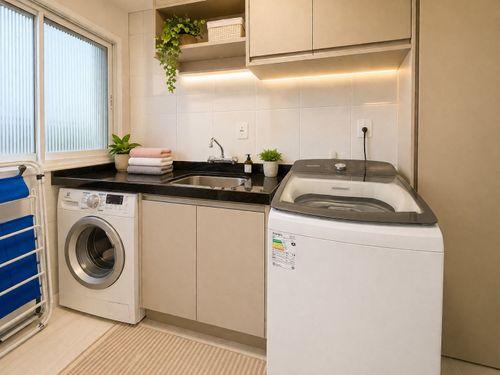 Apartamento Bairro Vinhedos Dois dormitórios semimobiliado 
